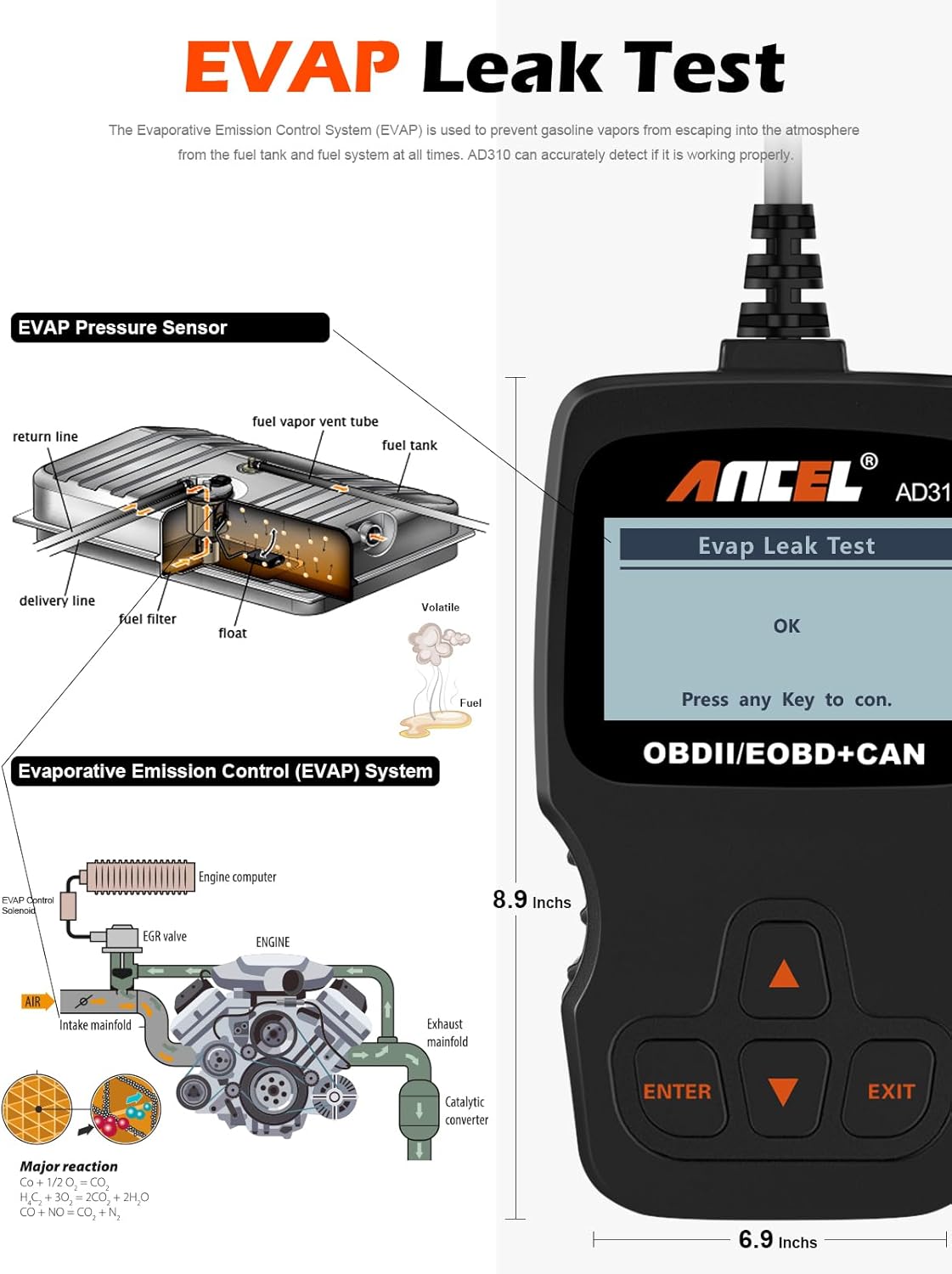 ANCEL AD310 Classic OBD2 Code Reader (1996+ Vehicles) view 5