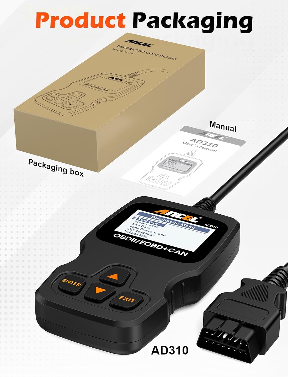 ANCEL AD310 Classic OBD2 Code Reader (1996+ Vehicles) view 8