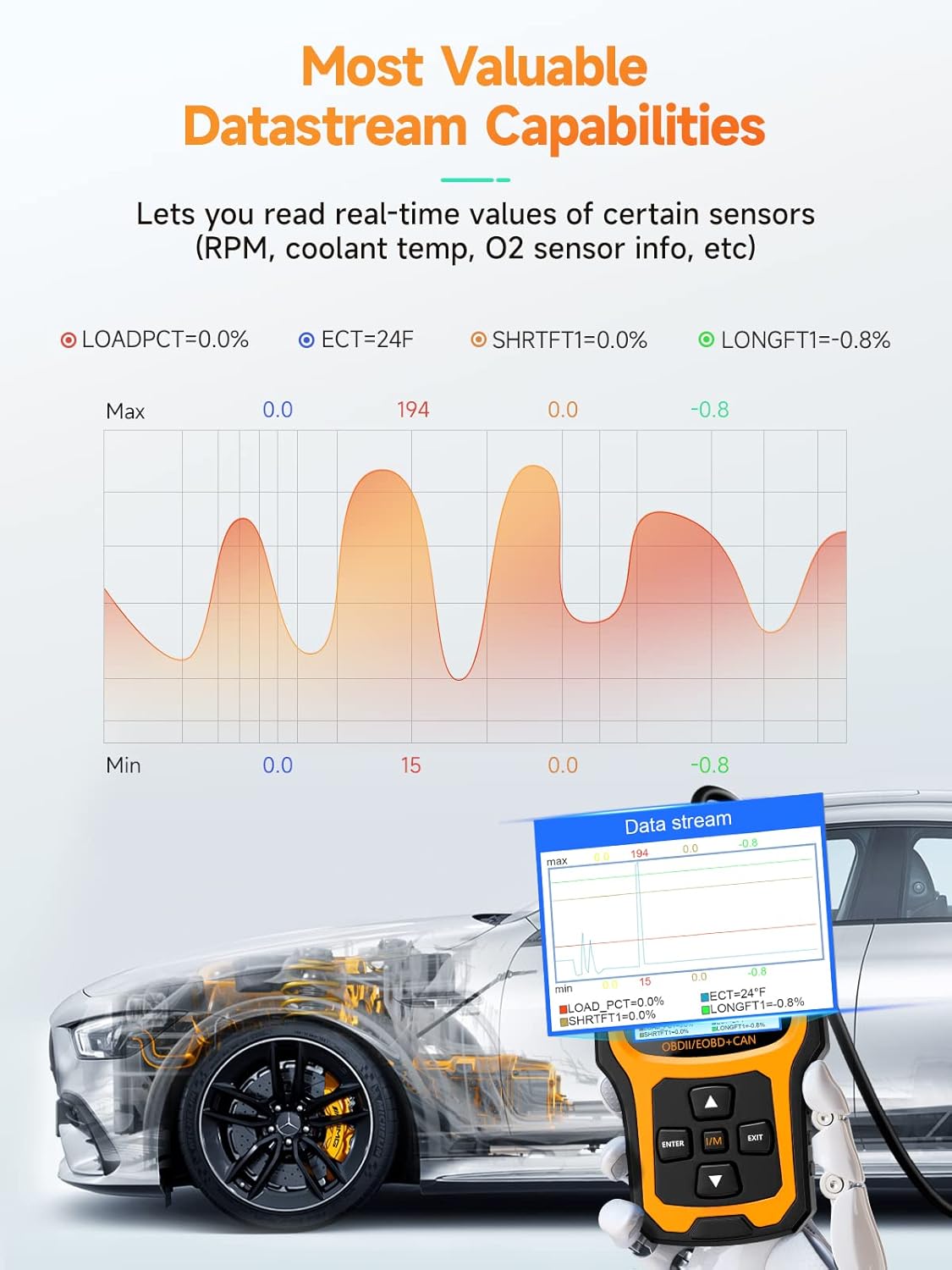 ANCEL AD410 Enhanced OBD2 Scanner with DTC Lookup (1996+ Vehicles) view 6