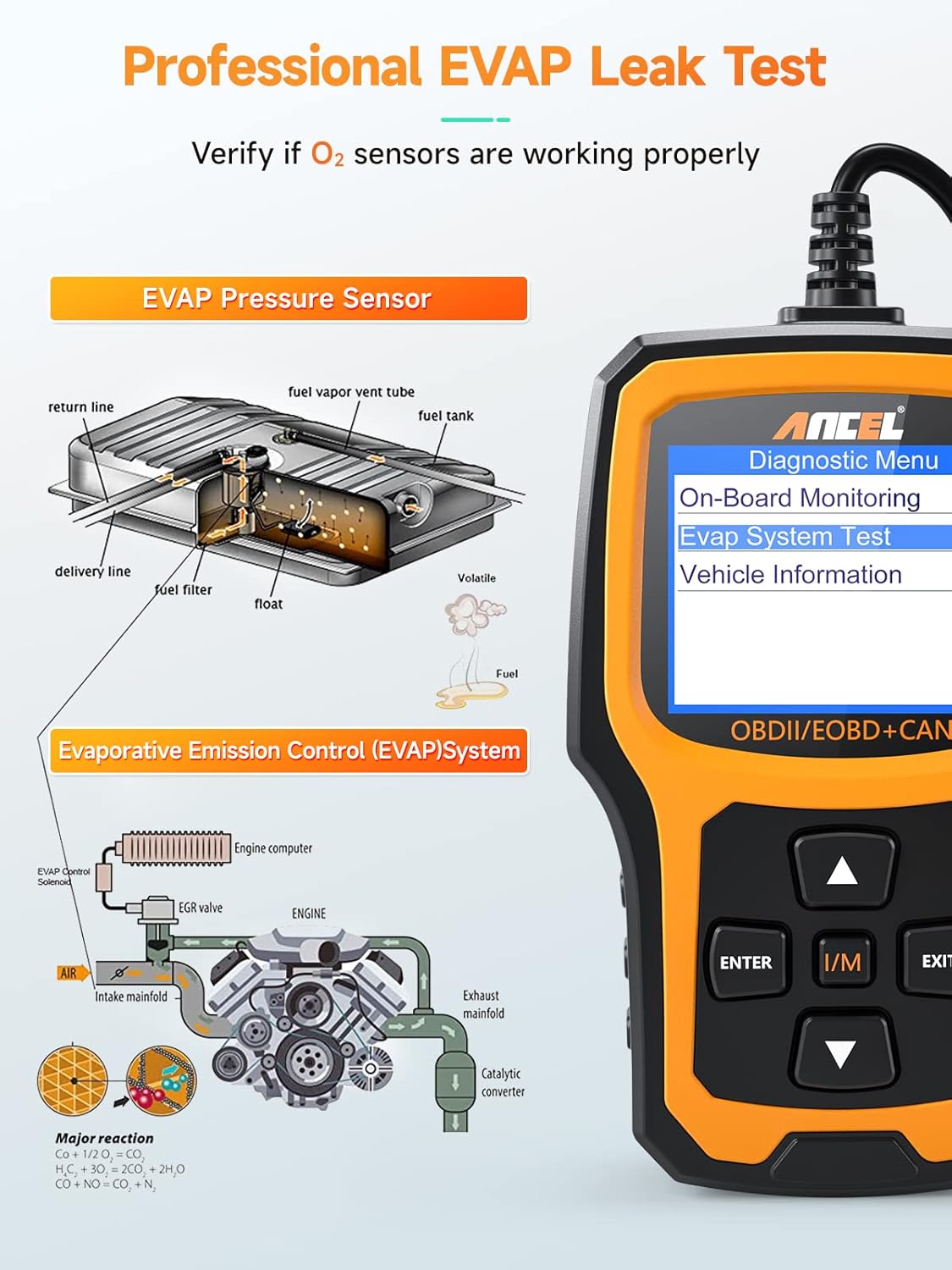 ANCEL AD410 Enhanced OBD2 Scanner with DTC Lookup (1996+ Vehicles) view 8