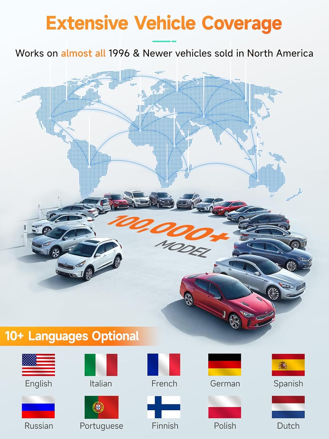 ANCEL AD410 Enhanced OBD2 Scanner with DTC Lookup (1996+ Vehicles) view 9