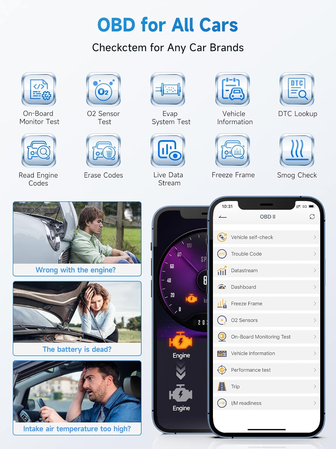 ANCEL BD300 BMW Bluetooth OBD2 Scanner (App-Based Full-System for BMW Group) view 5