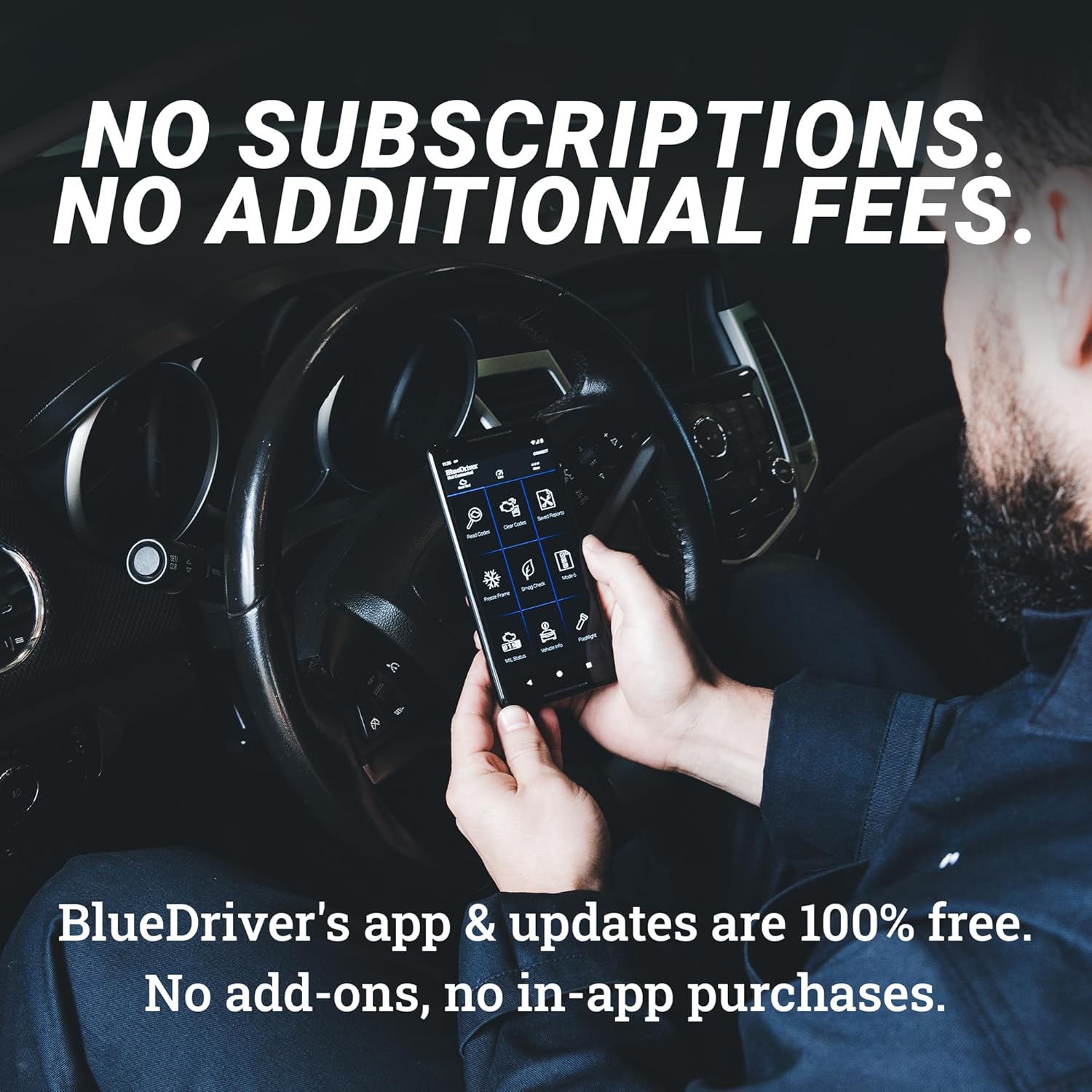 BlueDriver Bluetooth Pro OBD2 Scan Tool (ABS/SRS + Repair Reports, No Subscription) view 4