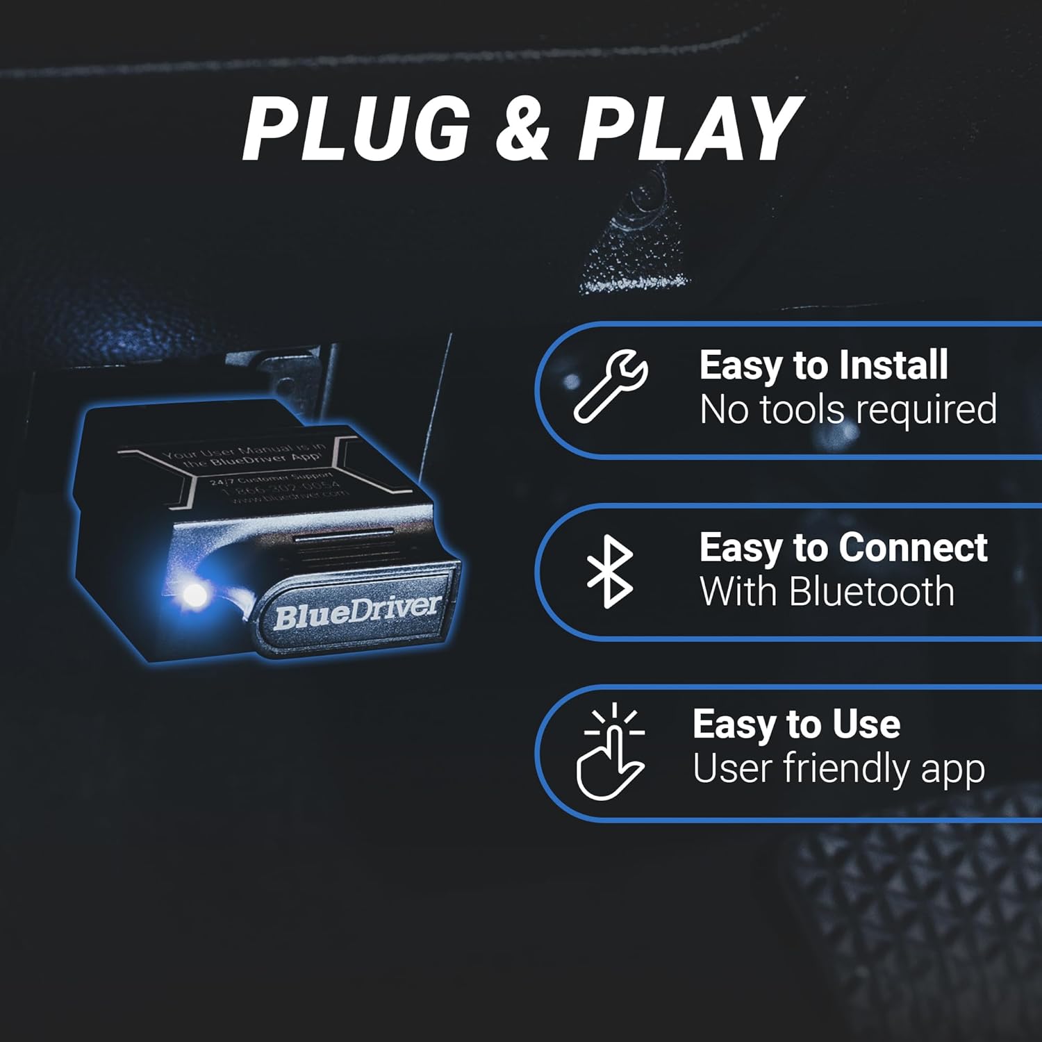 BlueDriver Bluetooth Pro OBD2 Scan Tool (ABS/SRS + Repair Reports, No Subscription) view 5