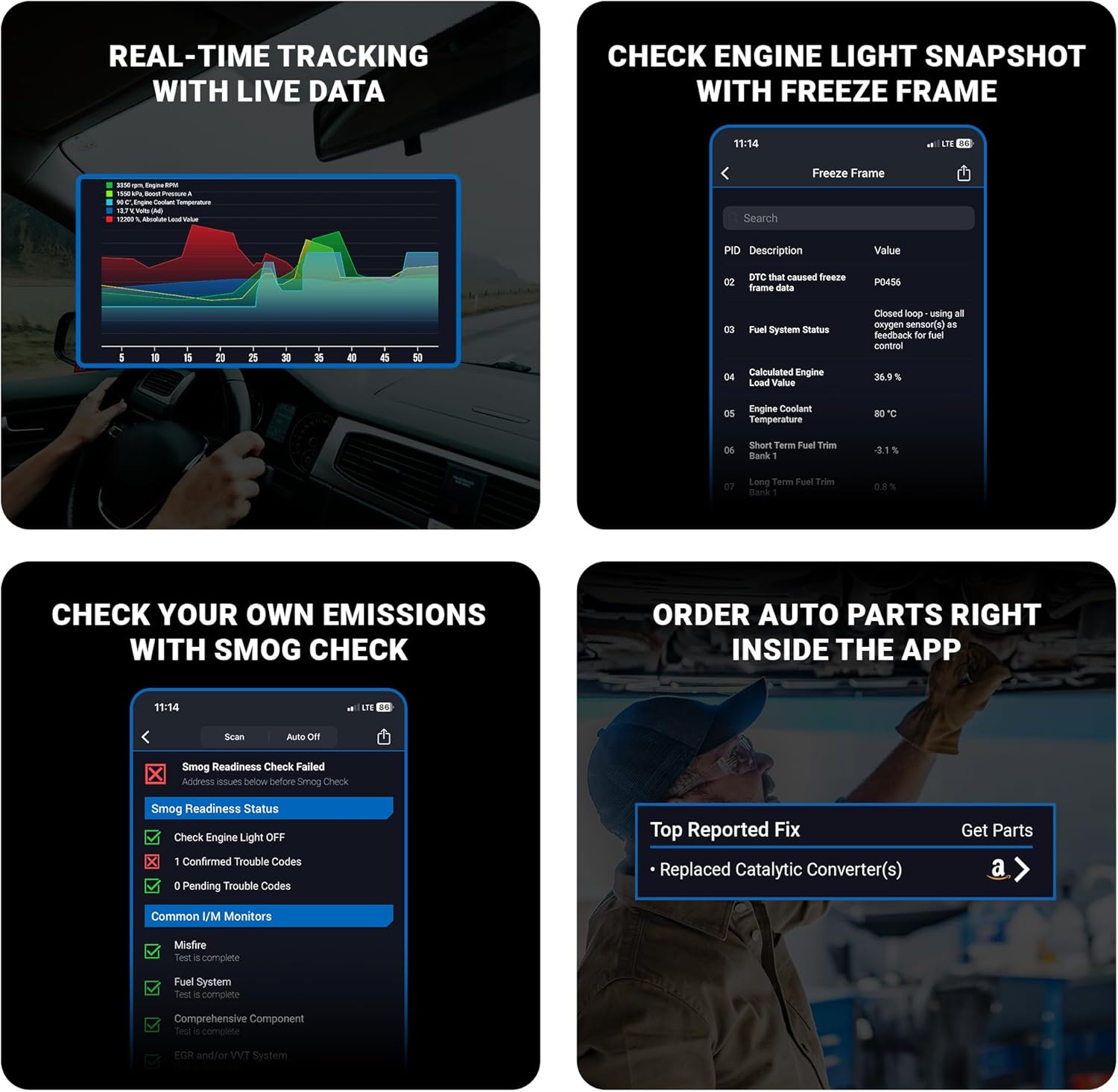 BlueDriver Bluetooth Pro OBD2 Scan Tool (ABS/SRS + Repair Reports, No Subscription) view 8