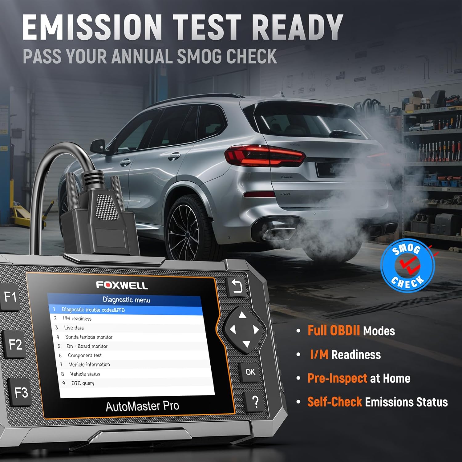 FOXWELL NT510 Pro for BMW (Full-System + Active Tests + All Resets + 12V Battery Tester) view 7