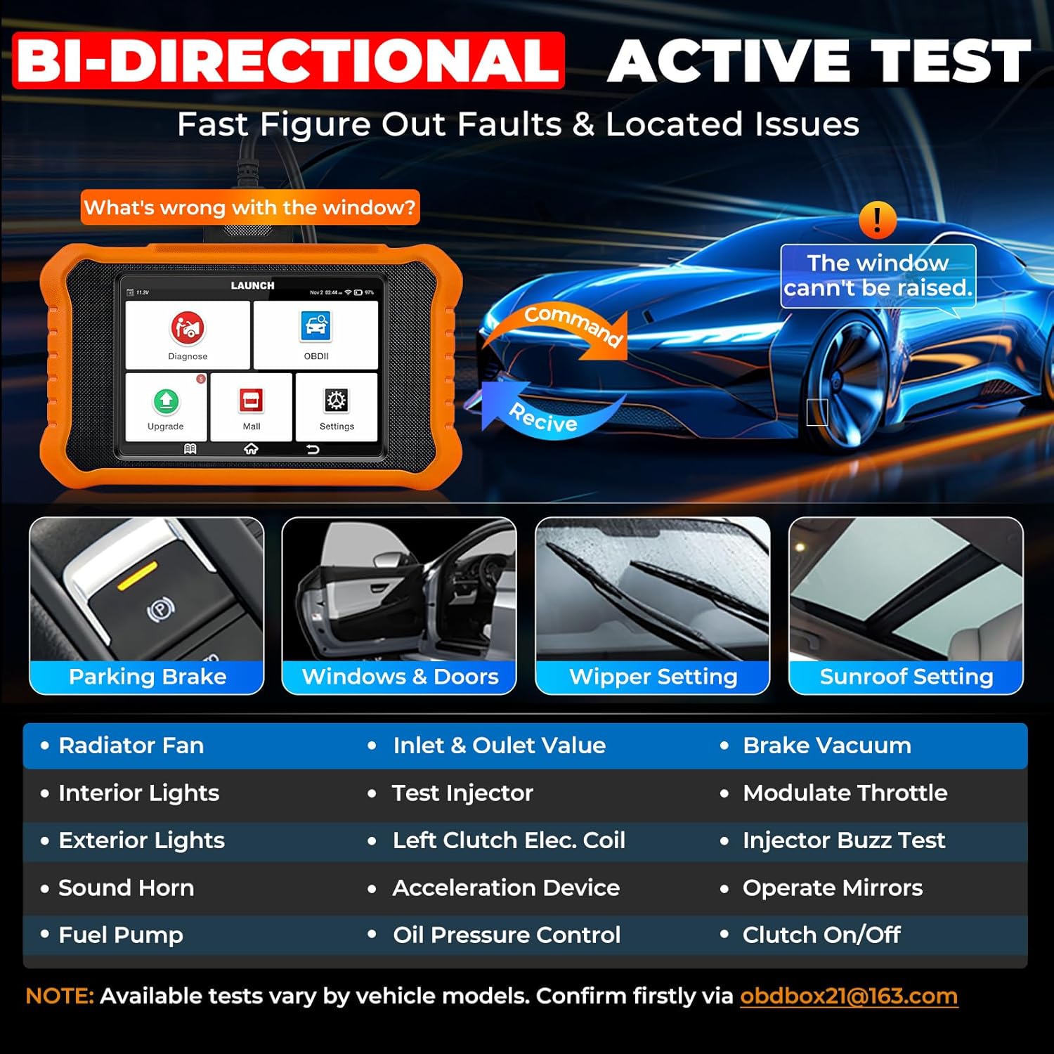 LAUNCH Creader Elite V2.0 for BMW (Full Systems + Bi-Directional + ECU Coding + All Resets) view 6